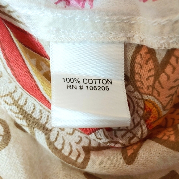 Cino designer button front, long sleeve top. Medium, Multi colored. - Picture 5 of 16